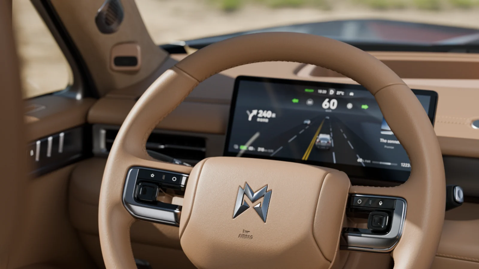 MHERO II smart cockpit with 15.6-inch touchscreen and 10.25-inch instrument cluster