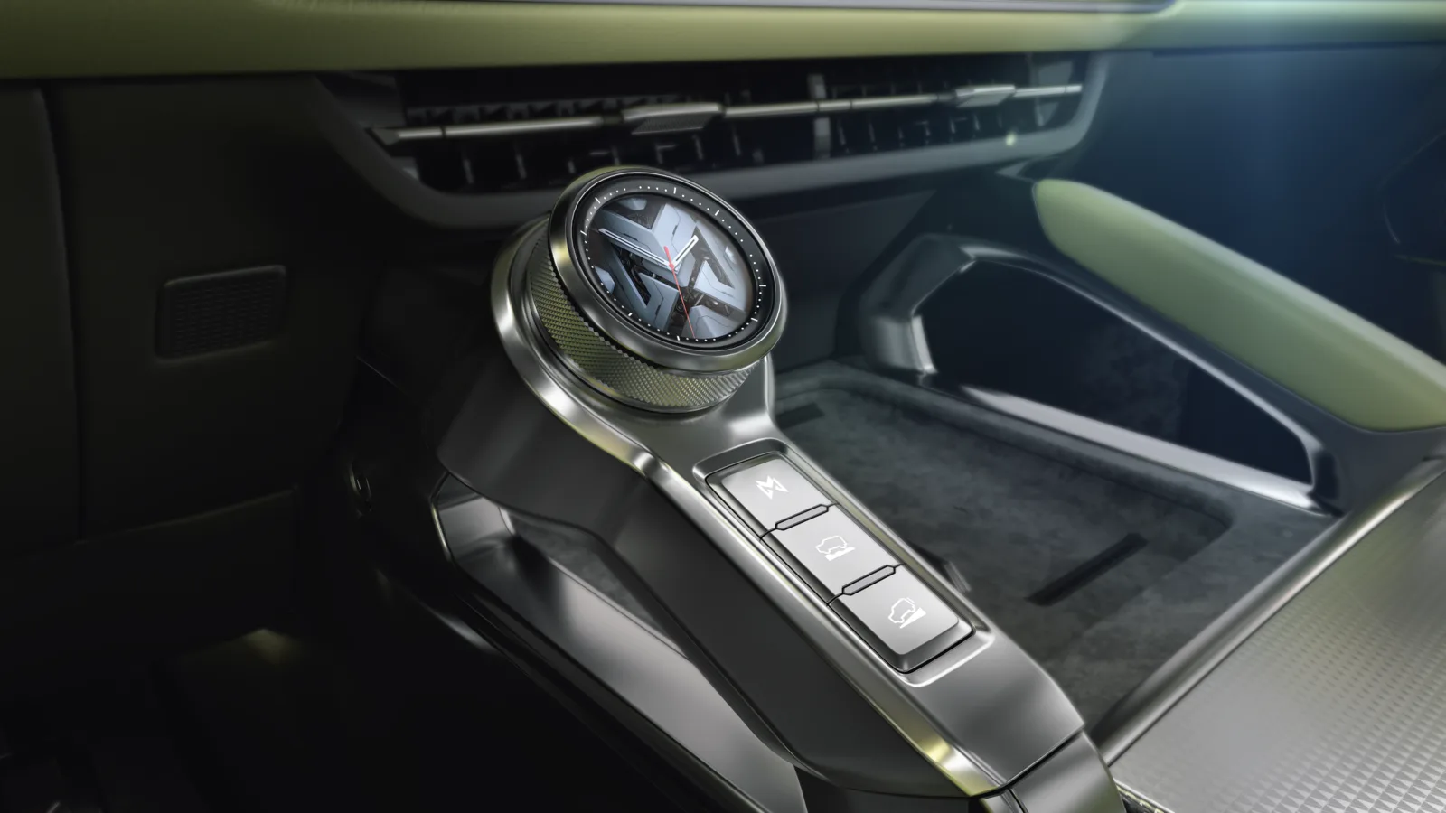 MHERO II centre console shifter and drive-mode controls