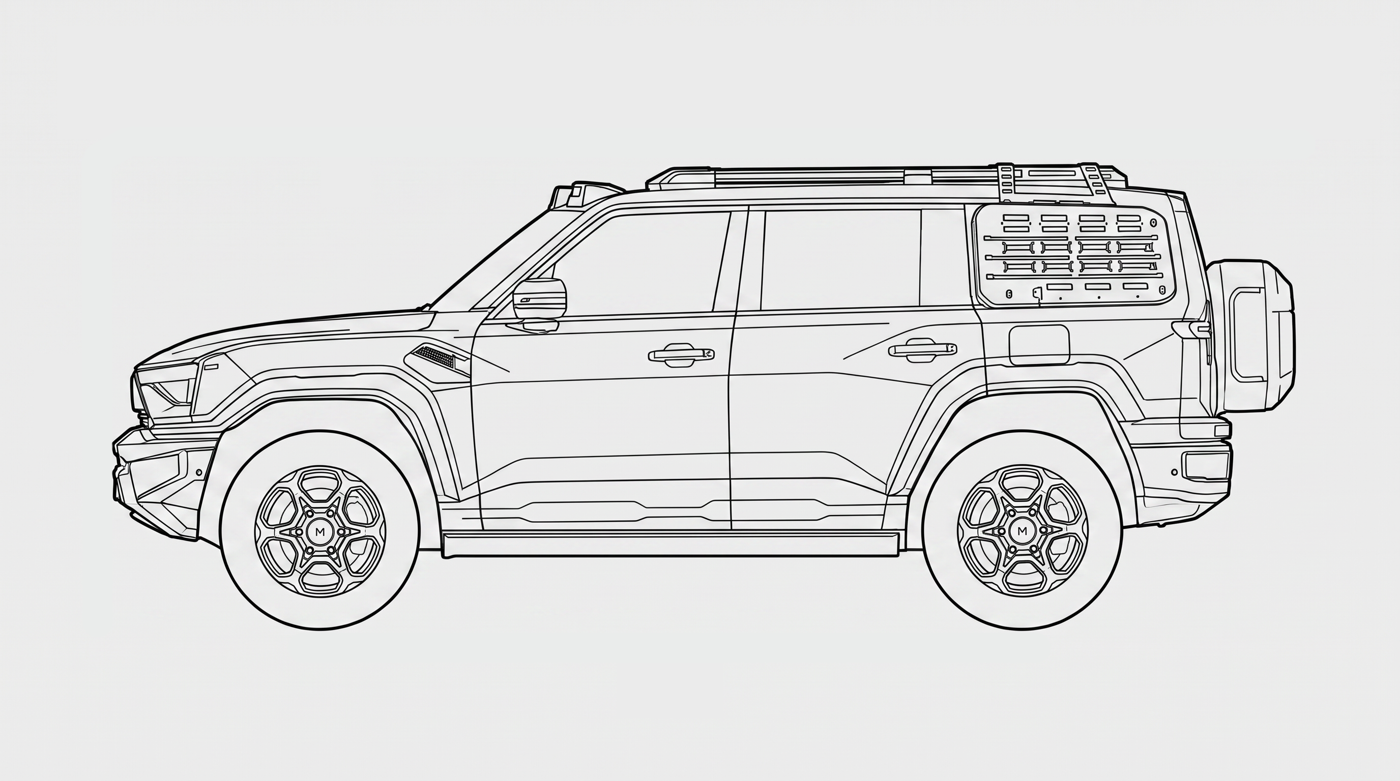 Side profile drawing of the MHERO II